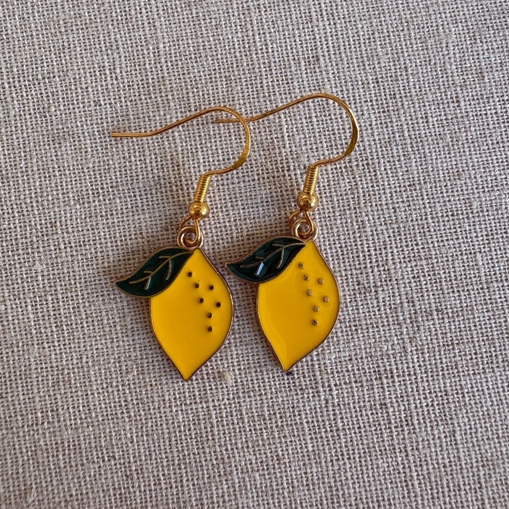 New handcrafted 14k Gold Plated "Lemon
Drop" Earrings